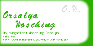 orsolya wosching business card